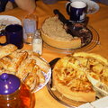 Kuchen und "Schieberle" aka mit Brät gefüllte Teigtaschen